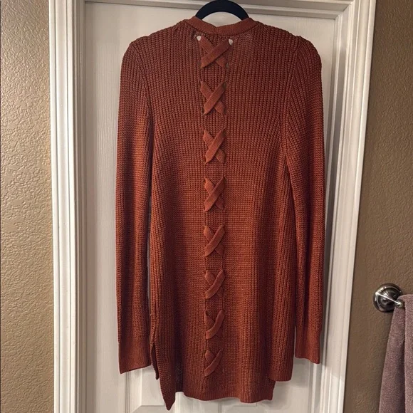 Rust Open-Front Cardigan - Picture 4 of 4